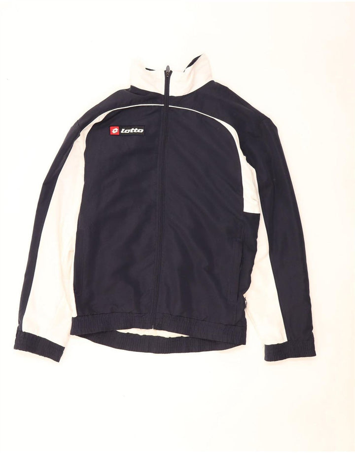 Lotto Mens Treino Top Jaqueta Pequena Azul Marinho Colourblock Poliéster