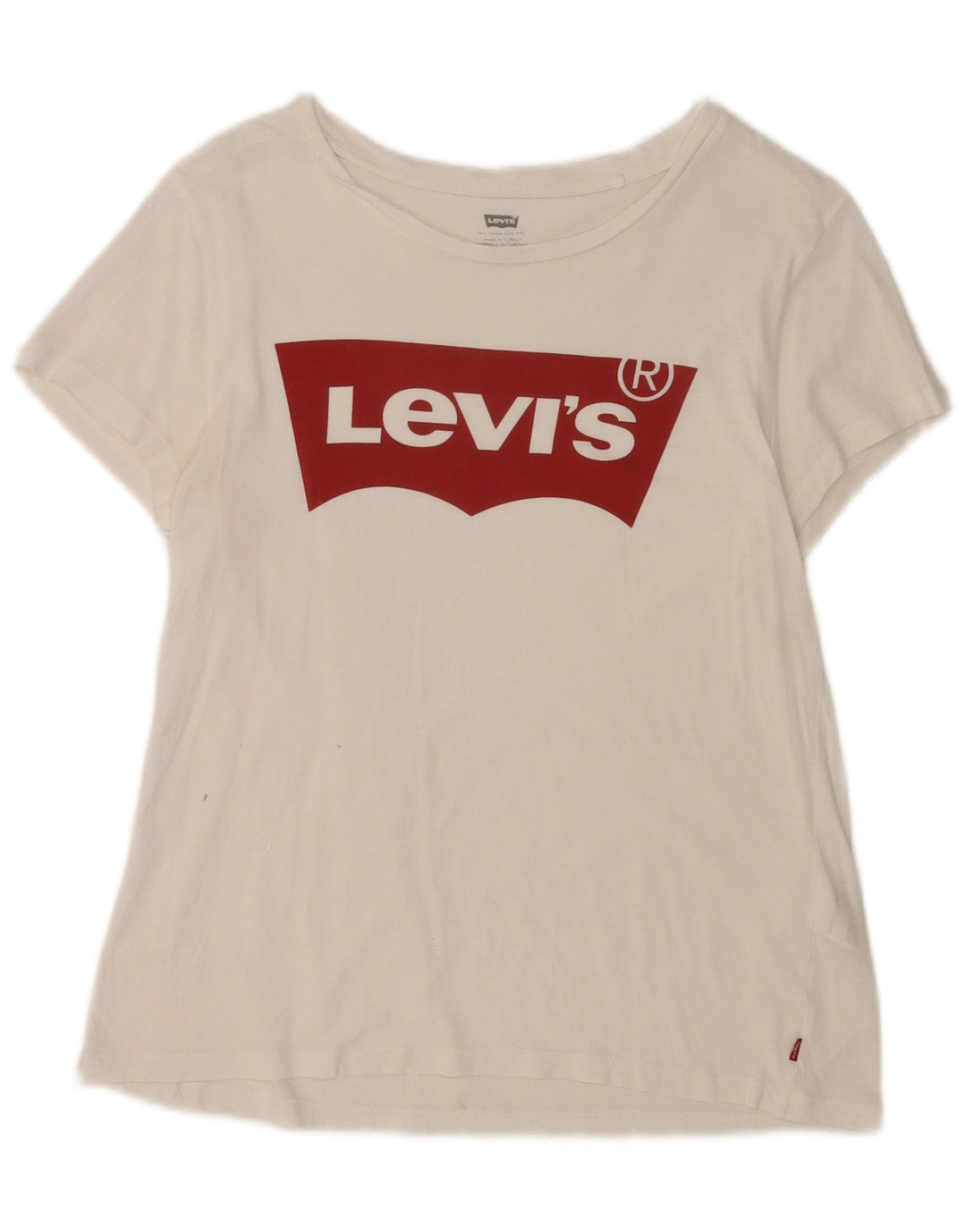 Camiseta feminina gráfica Levi's UK 12 médio branco