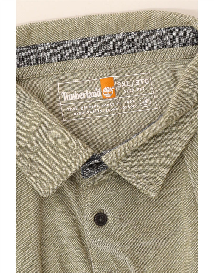 Camisa polo masculina Slim Fit TIMBERLAND 3XL algodão verde