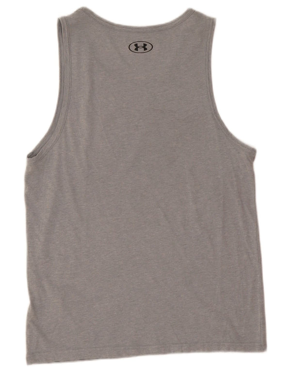 Under Armour Mens Graphic Vest Top Médio Algodão Cinza