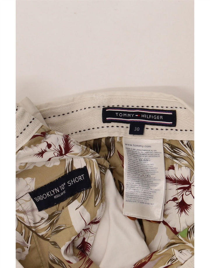 TOMMY HILFIGER Masculino Brooklyn Chino Shorts W30 Médio Algodão Branco