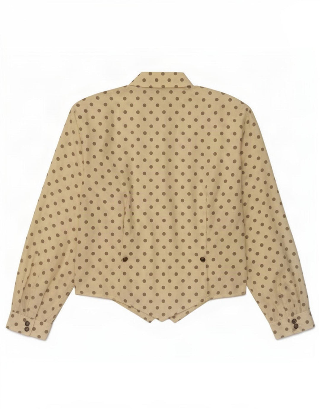 Blusa feminina grande Swish Reino Unido 10 bolinhas amarelas pequenas de poliéster