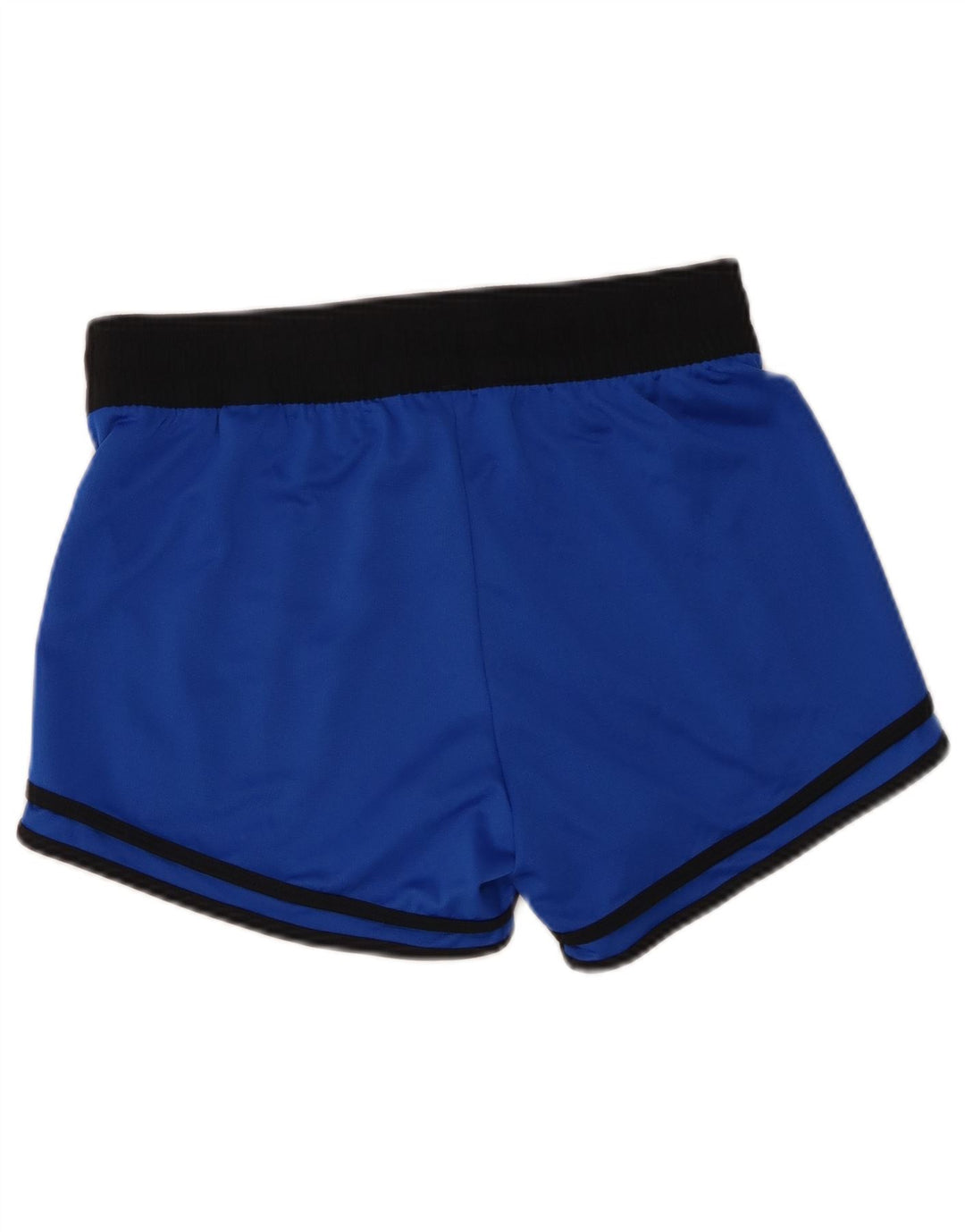 Shorts esportivos femininos Reebok UK 8/10 pequeno azul colorblock poliéster