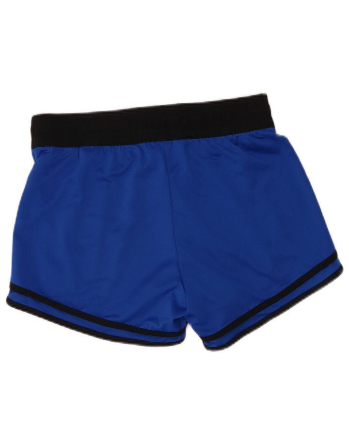 Shorts esportivos femininos Reebok UK 8/10 pequeno azul colorblock poliéster