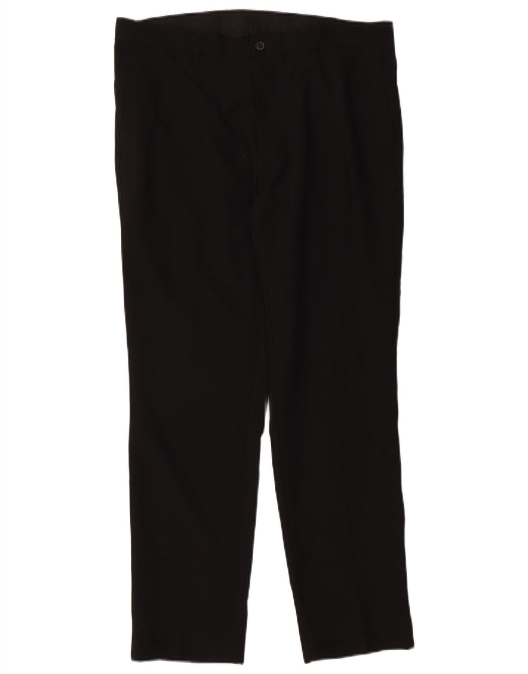 Calça chino reta masculina Marks & Spencer W34 L29 poliéster preto