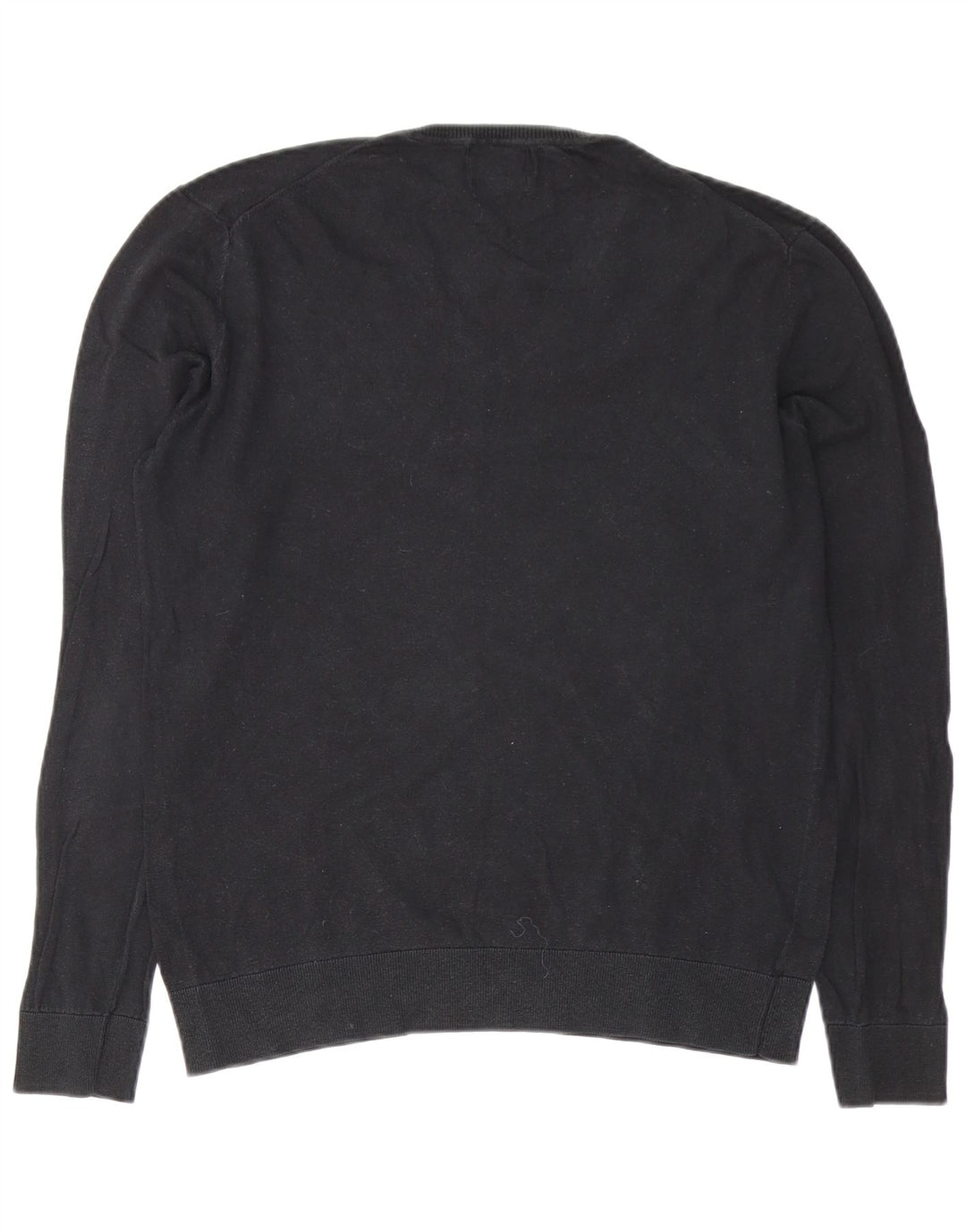 Suéter masculino Zara com decote em V grande algodão preto