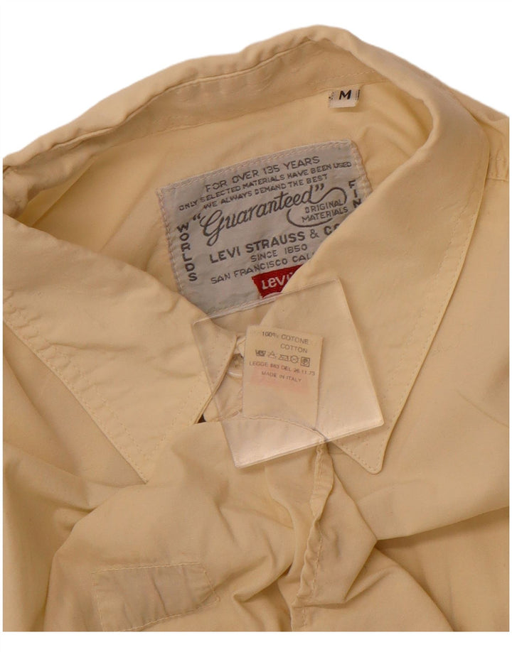 Camisa masculina de manga curta LEVI'S algodão bege médio