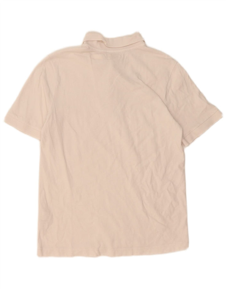 Camisa polo masculina KAPPA de algodão branco médio