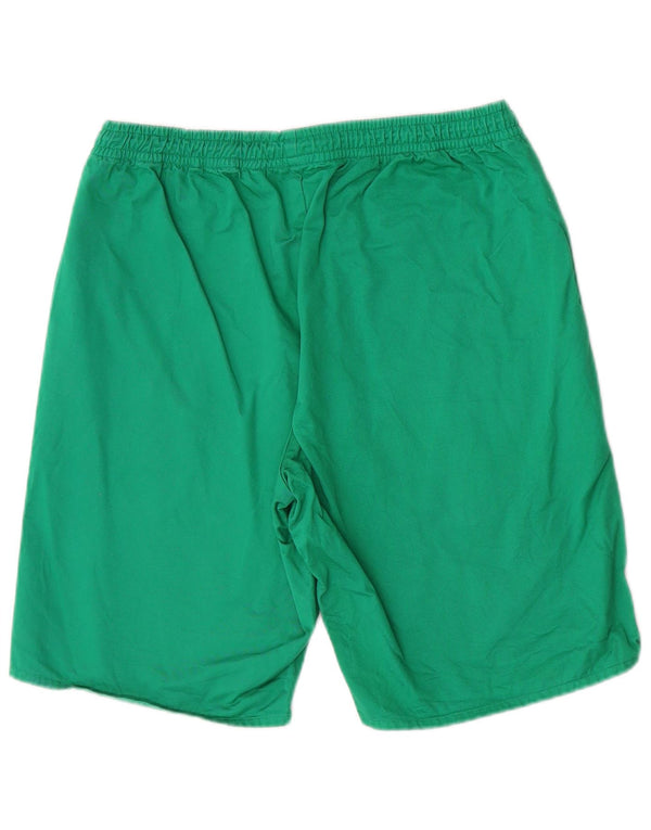 Benetton Mens Graphic Sport Shorts Médio Algodão Verde