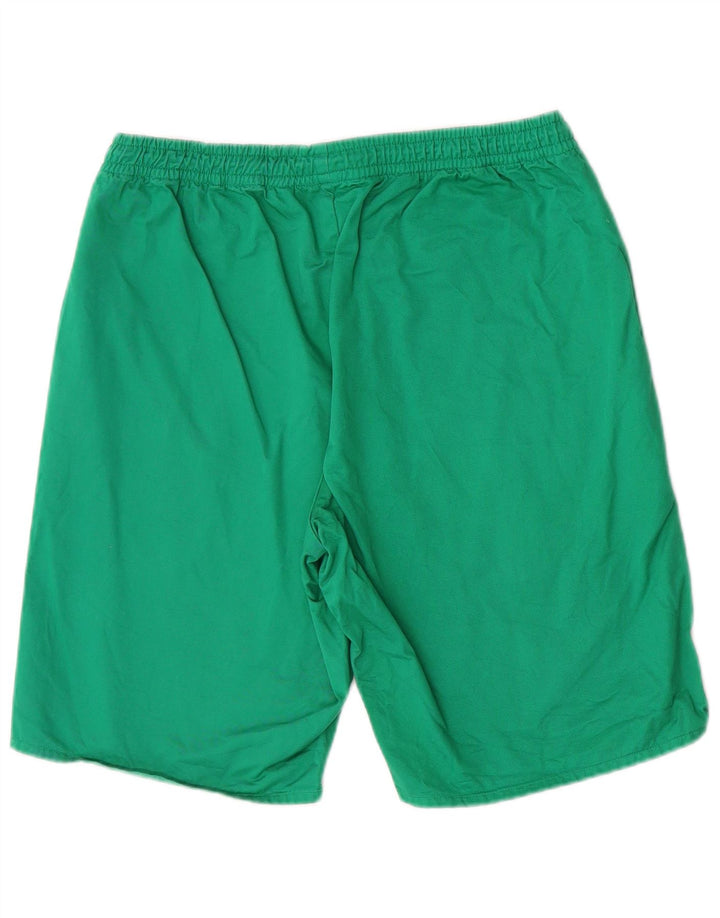 Benetton Mens Graphic Sport Shorts Médio Algodão Verde