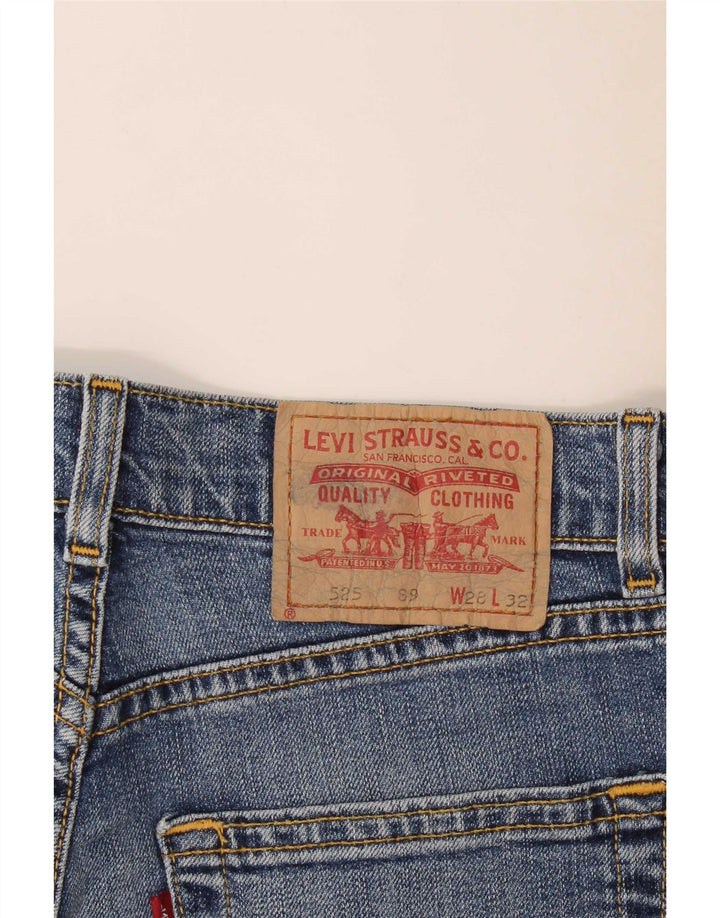 Shorts jeans feminino Levi's 525 médio W28 azul algodão