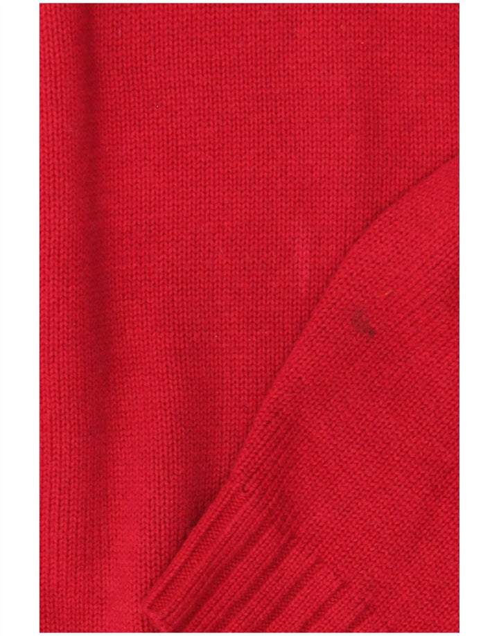 Suéter masculino Massimo Dutti com zíper e gola XL de algodão vermelho