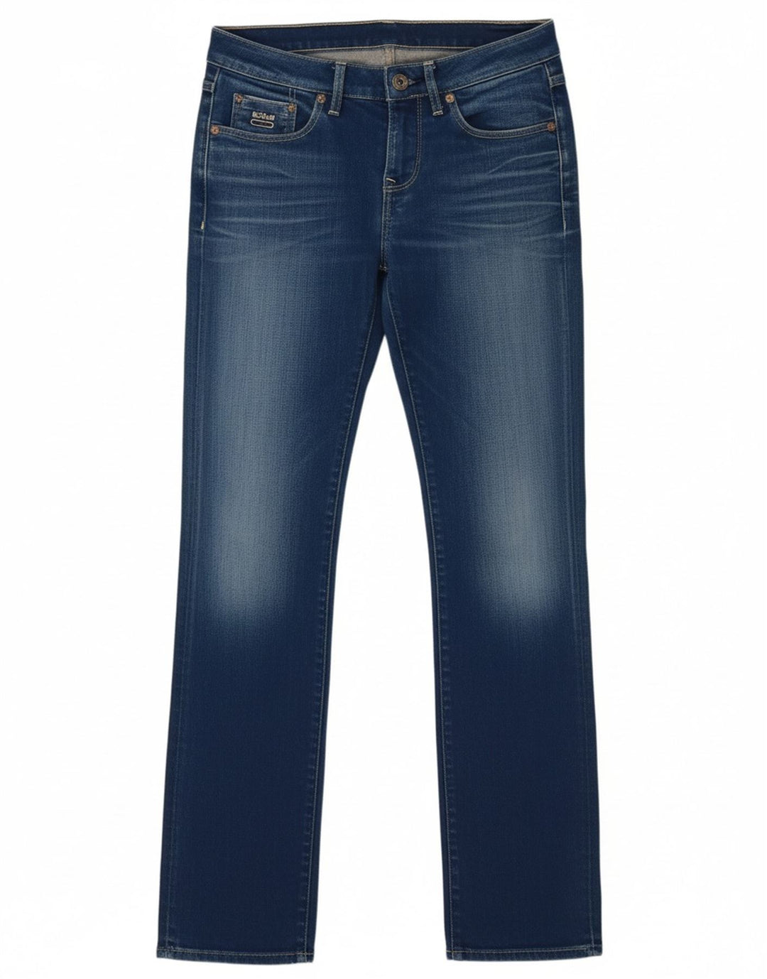 Jeans retos femininos G-STAR W27 L32 algodão azul