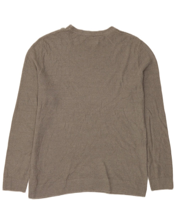 Suéter masculino Jack & Jones com gola canoa XL algodão cinza