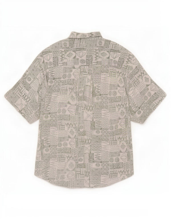 Camisa masculina de manga curta Club D'Amingo tamanho 41/42 patchwork verde grande
