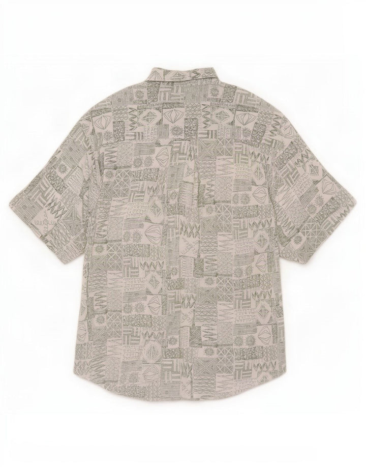 Camisa masculina de manga curta Club D'Amingo tamanho 41/42 patchwork verde grande