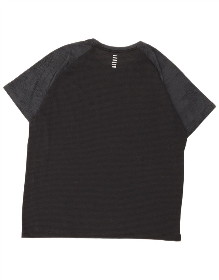 Under Armour Camiseta masculina justa grande bloco colorido preto