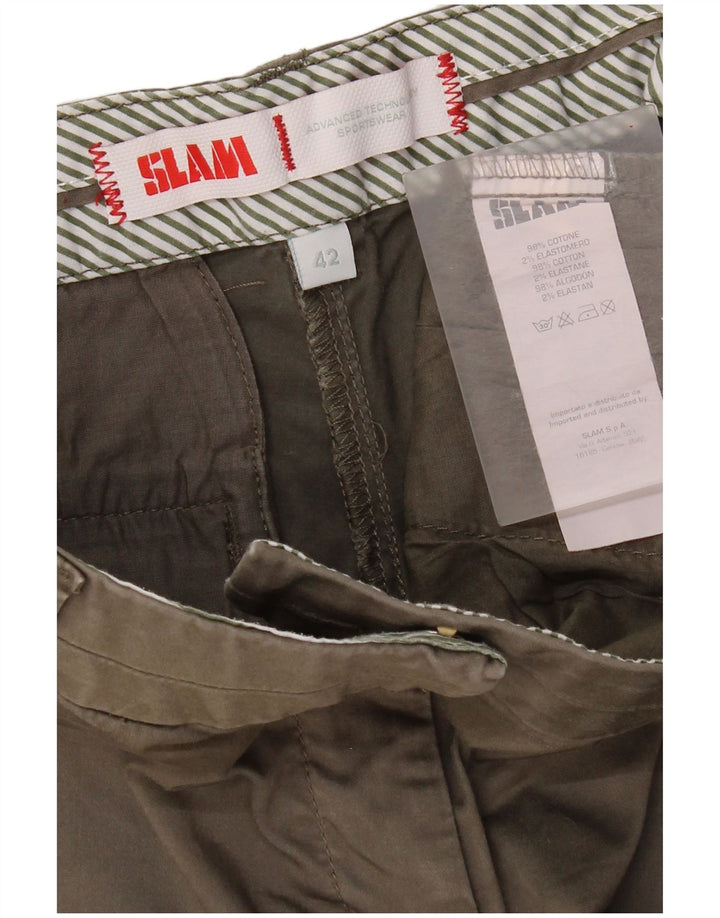 Shorts Chino Feminino Slam IT 42 Médio W30 Algodão Cáqui