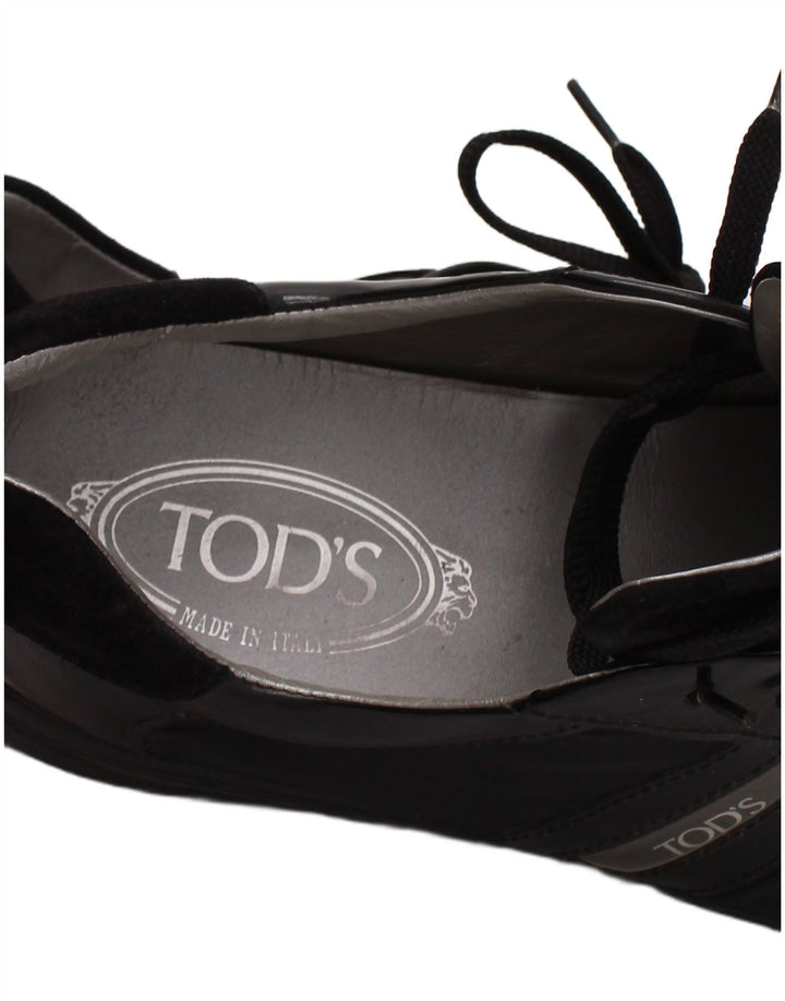 Tod's Mens Tênis Treinadores Reino Unido Tamanho 8 Preto