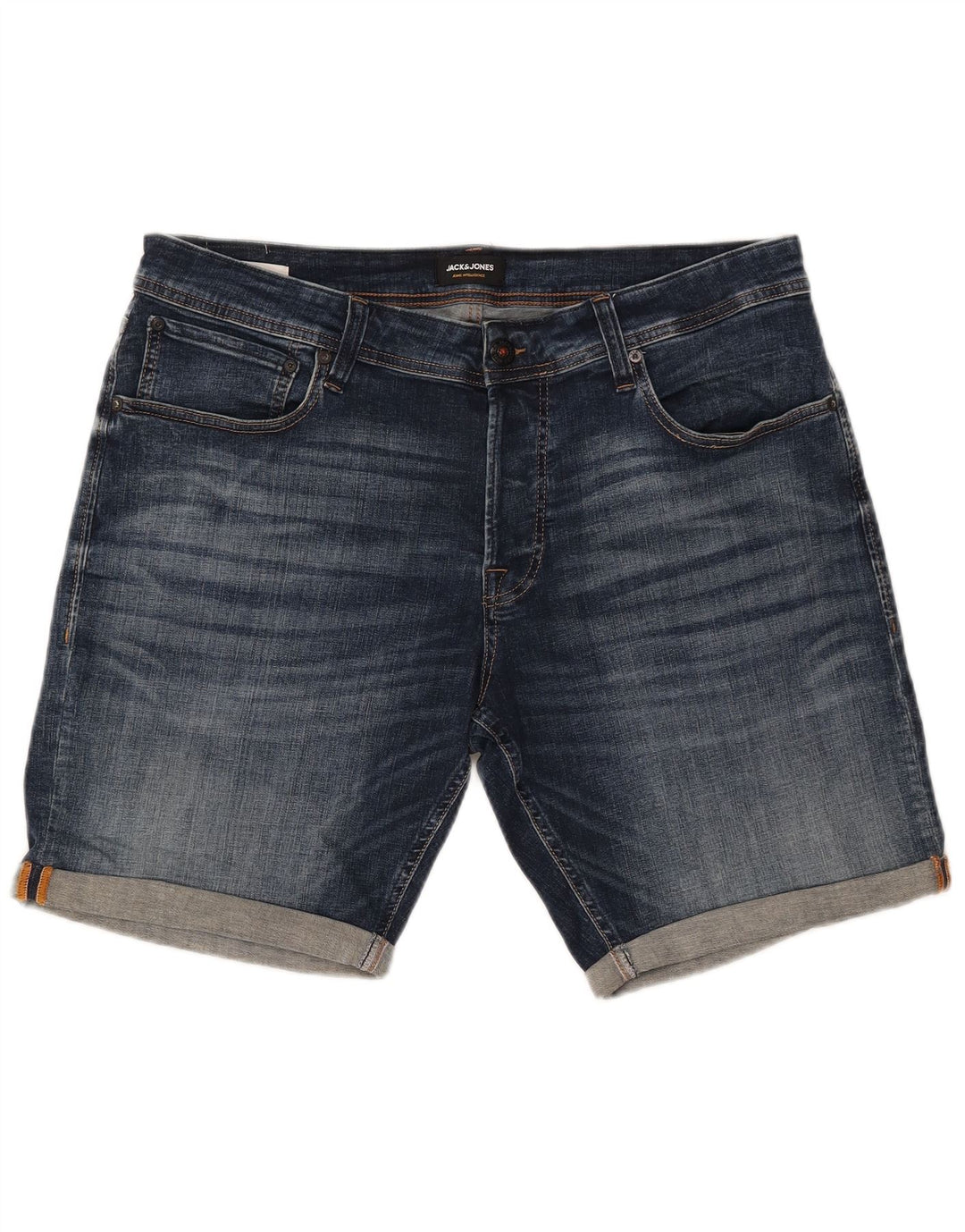 Shorts jeans masculino JACK & JONES 2XL W42 algodão azul
