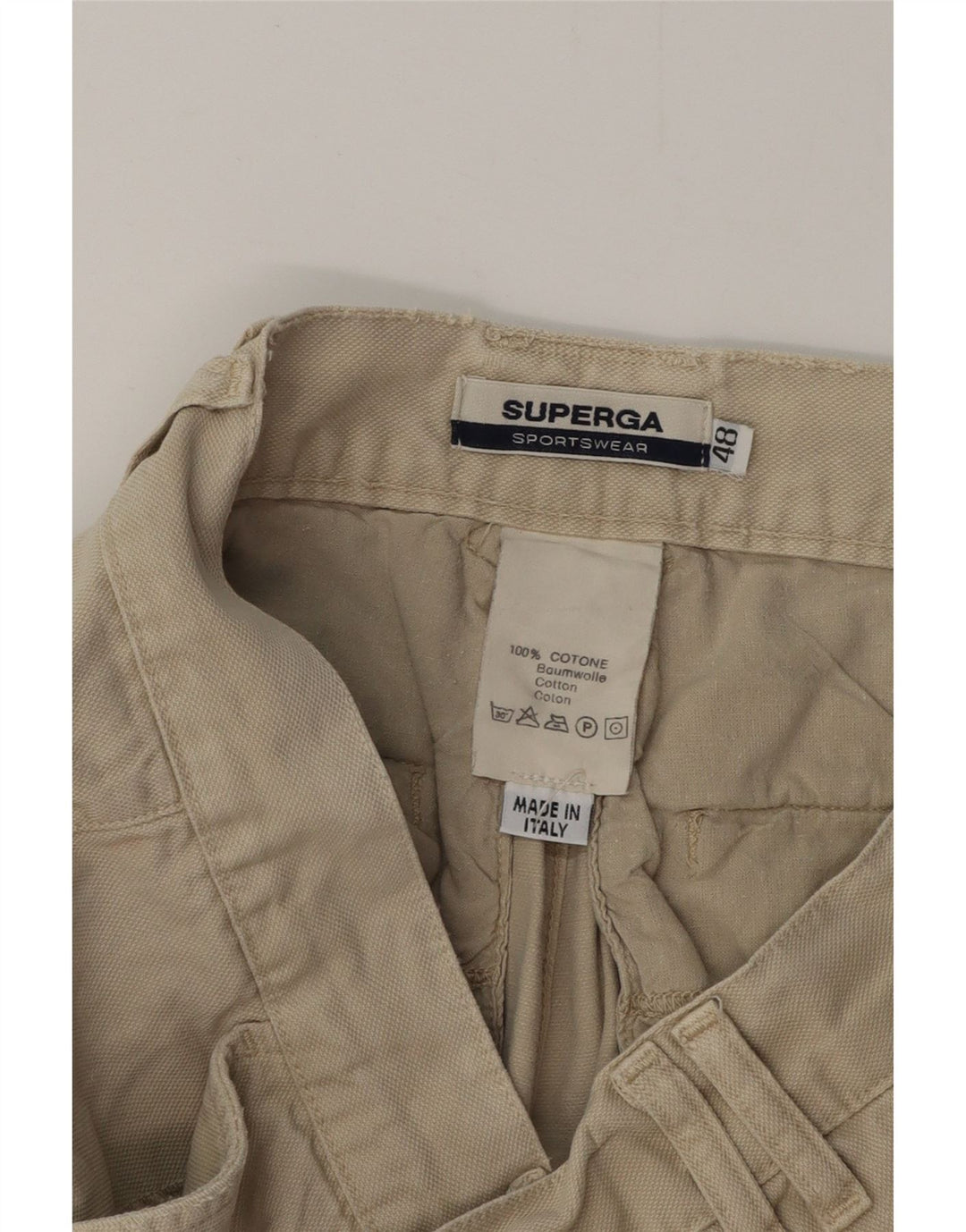 Shorts cargo masculino SUPERGA IT 48 médio W32 algodão bege
