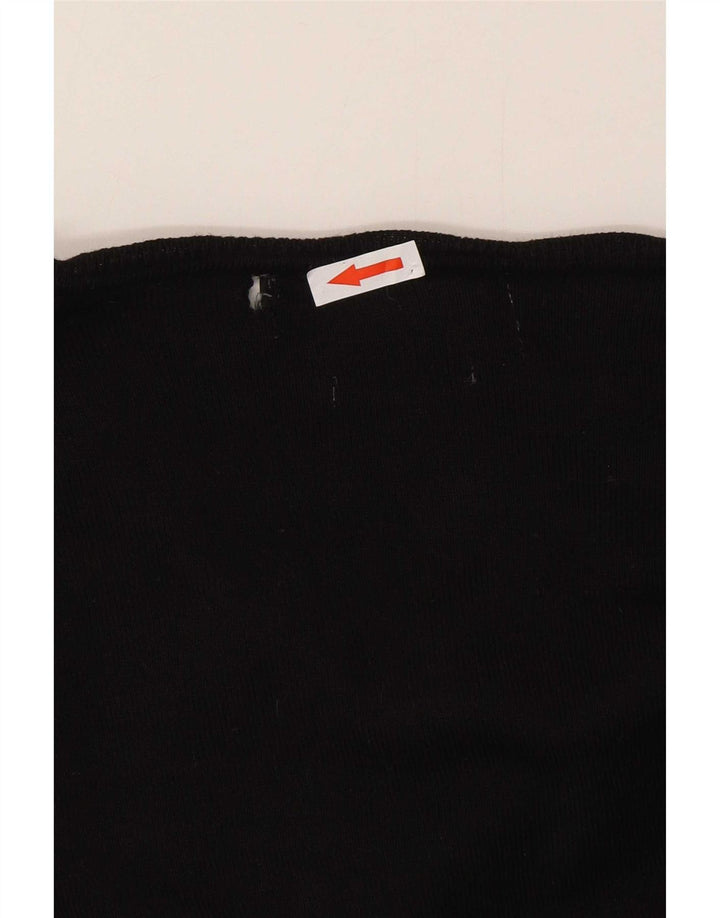 Zara Suéter masculino com decote em V médio preto
