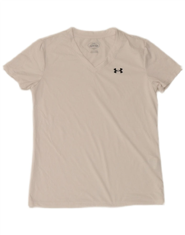 Under Armour Mens Camiseta Top XS Poliéster Branco