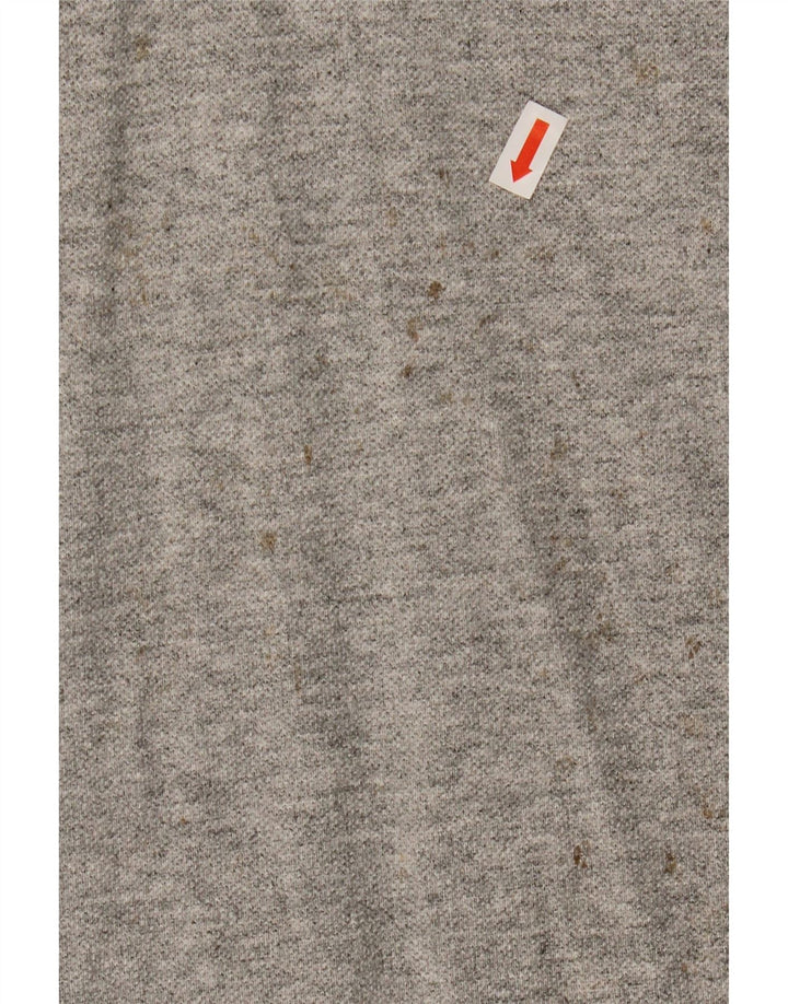 Camisa polo masculina ADIDAS algodão cinza médio