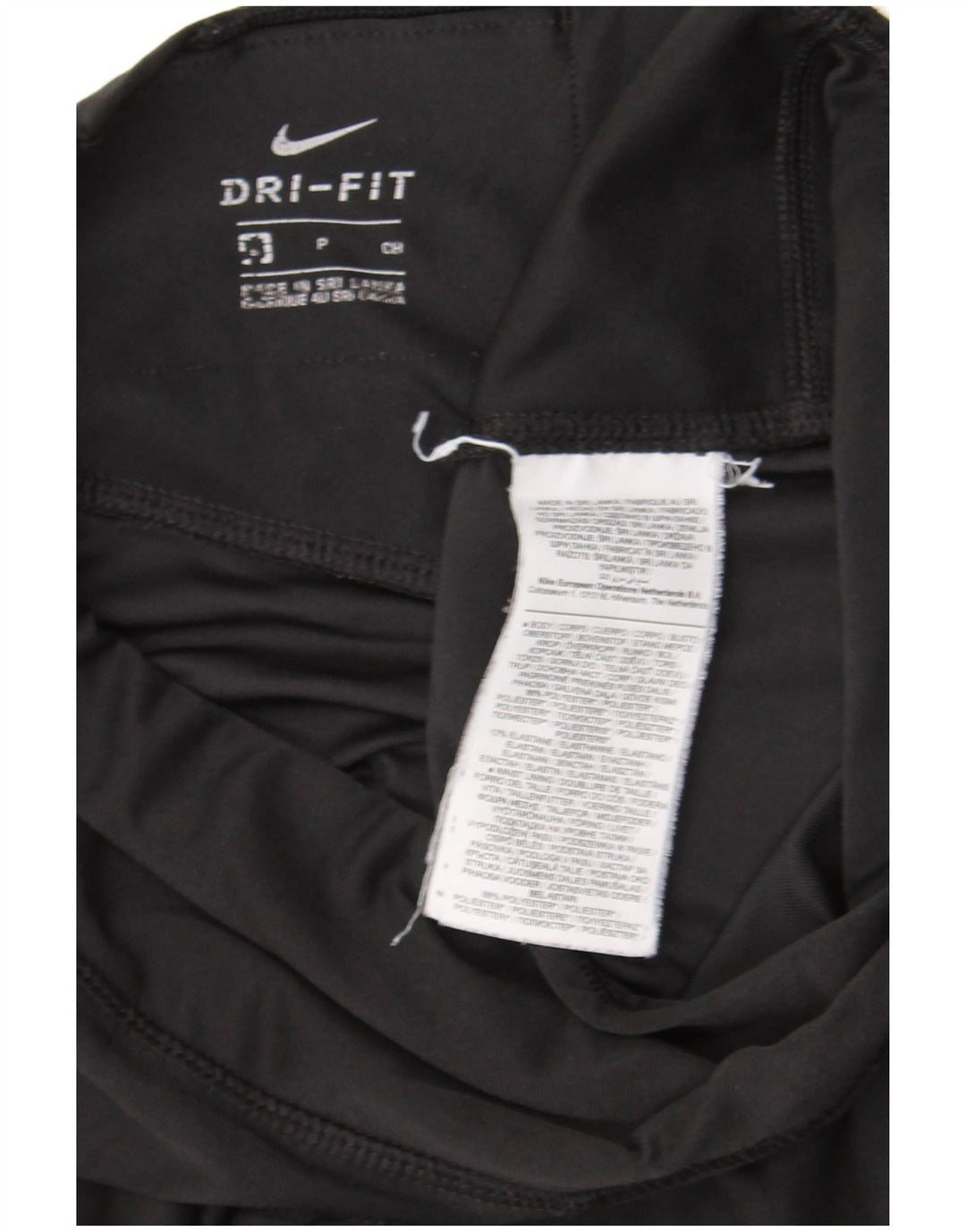 Leggings Nike Womens Dri Fit Graphic UK 8 Pequeno Poliéster Preto