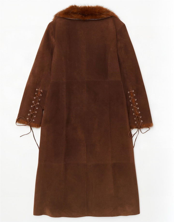 Sobretudo feminino de camurça Conbipel IT 48 XL couro marrom