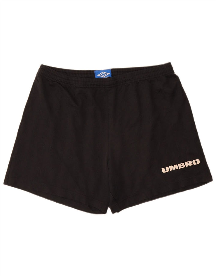 Shorts esportivos gráficos masculinos Umbro grandes pretos