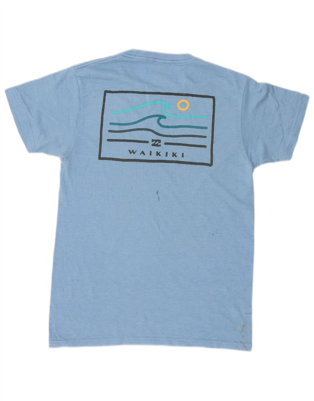 Camiseta gráfica masculina Billabong top pequeno algodão azul