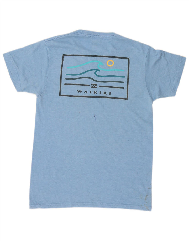 Camiseta gráfica masculina Billabong top pequeno algodão azul