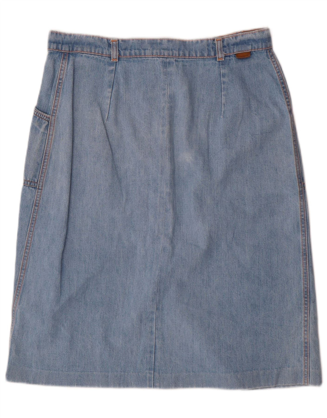 Saia jeans feminina vintage W32 grande azul