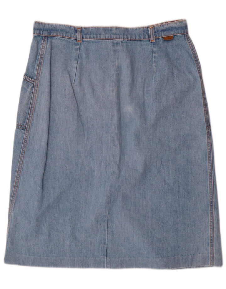 Saia jeans feminina vintage W32 grande azul