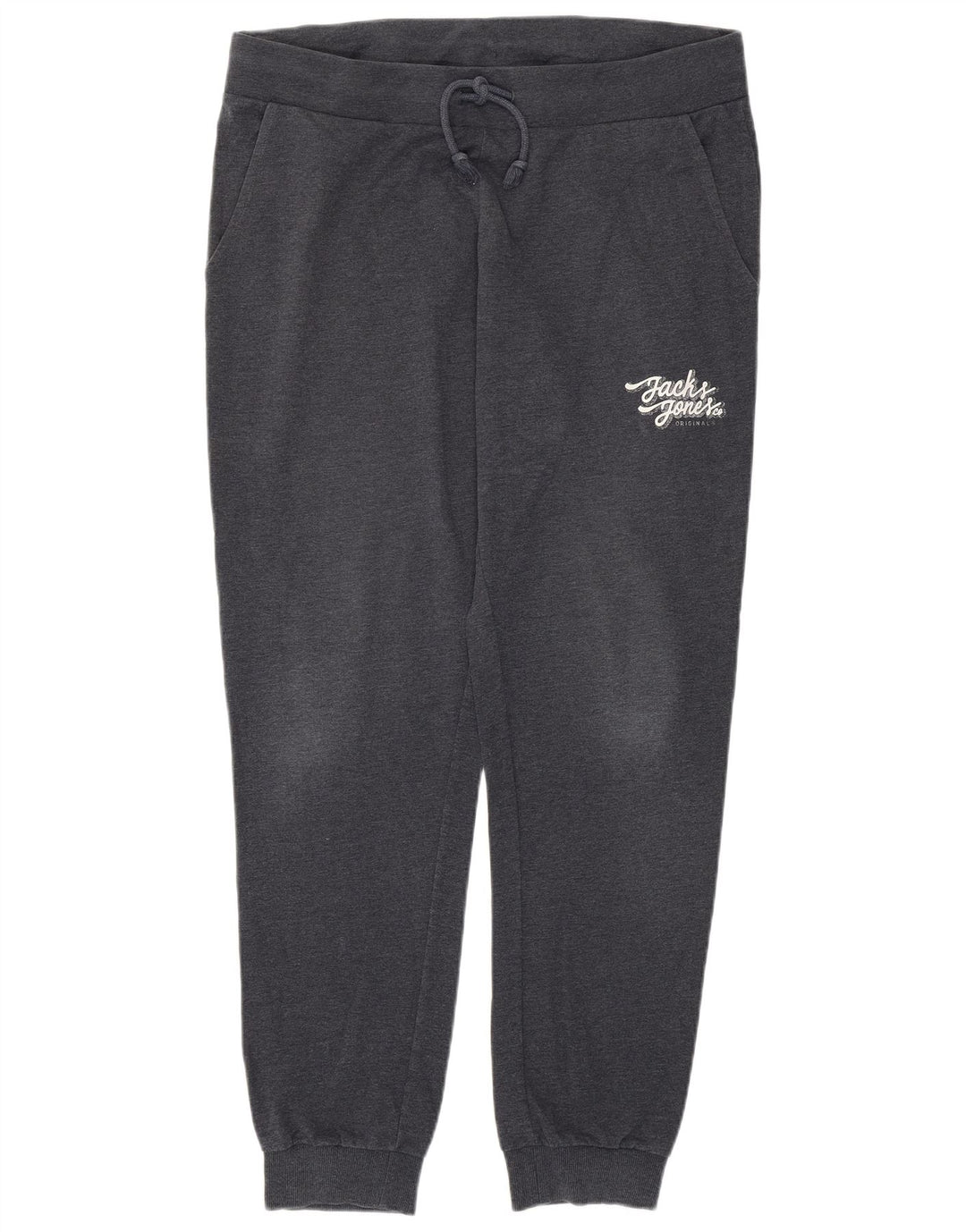 Calça de treino masculina Jack & Jones Joggers grande algodão cinza