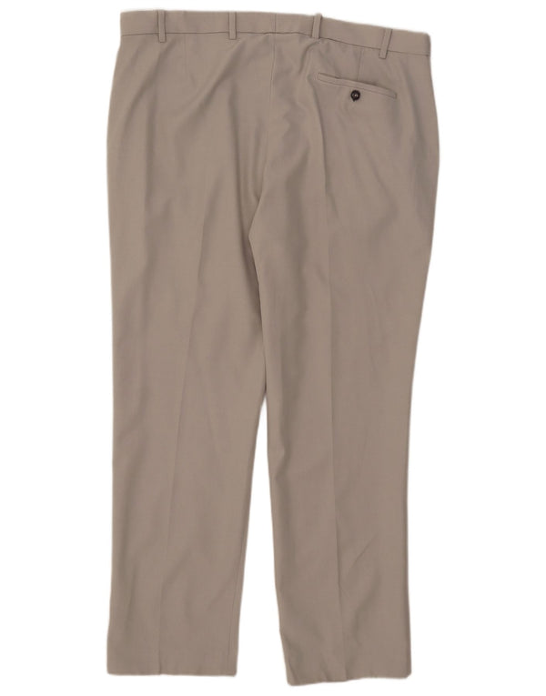 Calça Chino Masculina Marks & Spencer Regular Fit W40 L31 Poliéster Bege