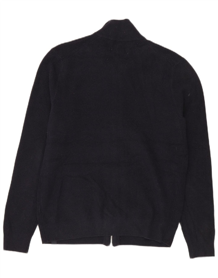 Suéter cardigã masculino Marks & Spencer médio azul marinho poliéster