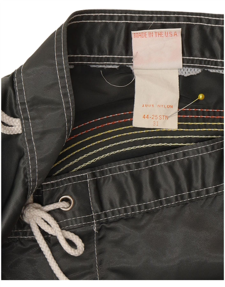 Sundek Mens Natação Shorts Médio Cinza Colourblock Nylon