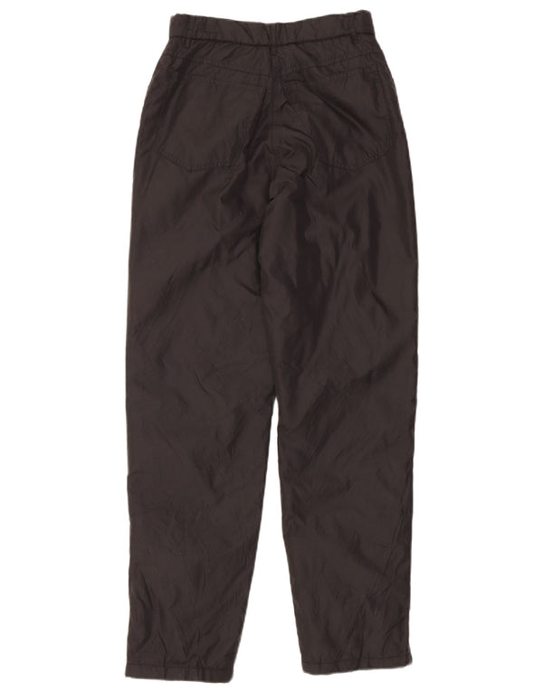 Calça corta-vento feminina Ellesse UK 10 pequena W26 L30 preta