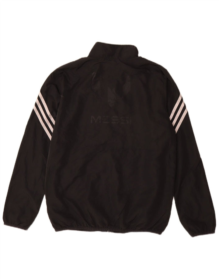 Adidas Girls MESSI Graphic Tracksuit Top Jacket 13-14 Anos Preto Poliéster