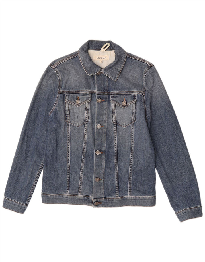 Jaqueta jeans masculina SIVIGLIA IT 48 algodão azul médio