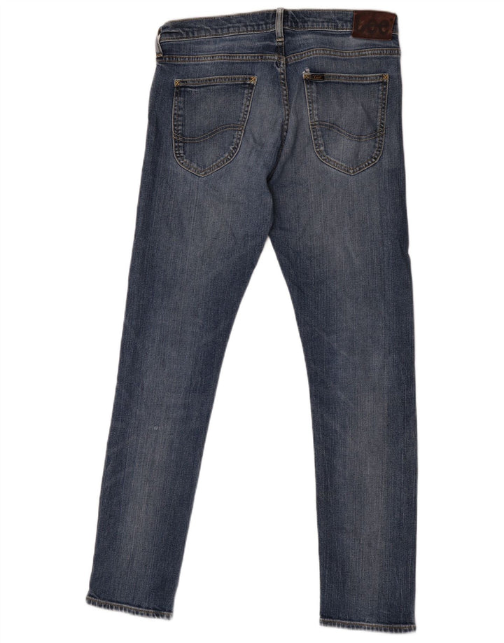 Lee Mens Luke Slim Jeans W30 L32 Azul Marinho Algodão