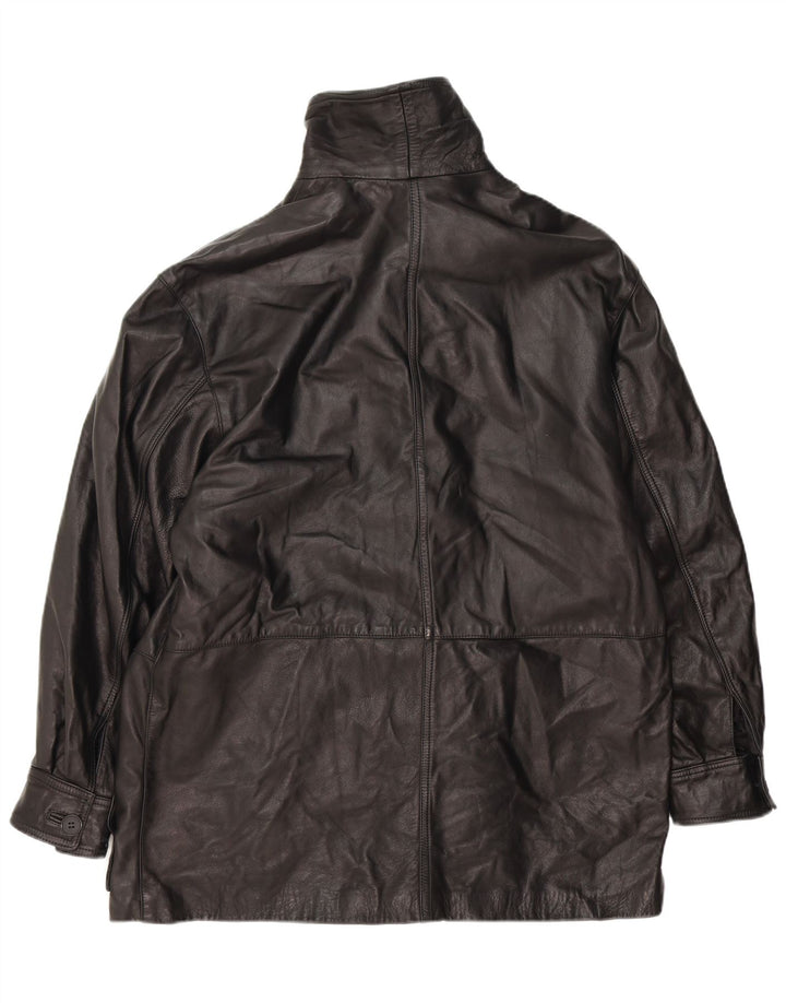Jaqueta de couro masculina vintage UK 40 grande couro preto