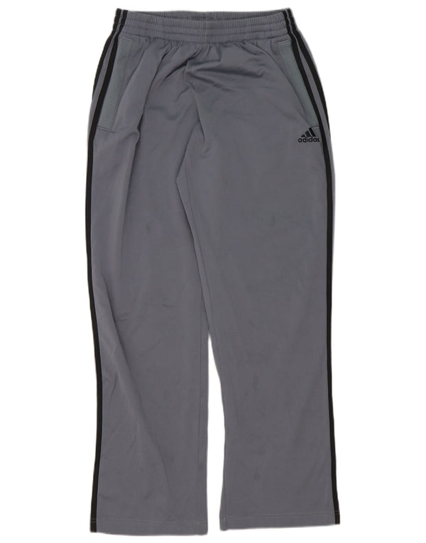 Calça de treino masculina Adidas pequena cinza poliéster
