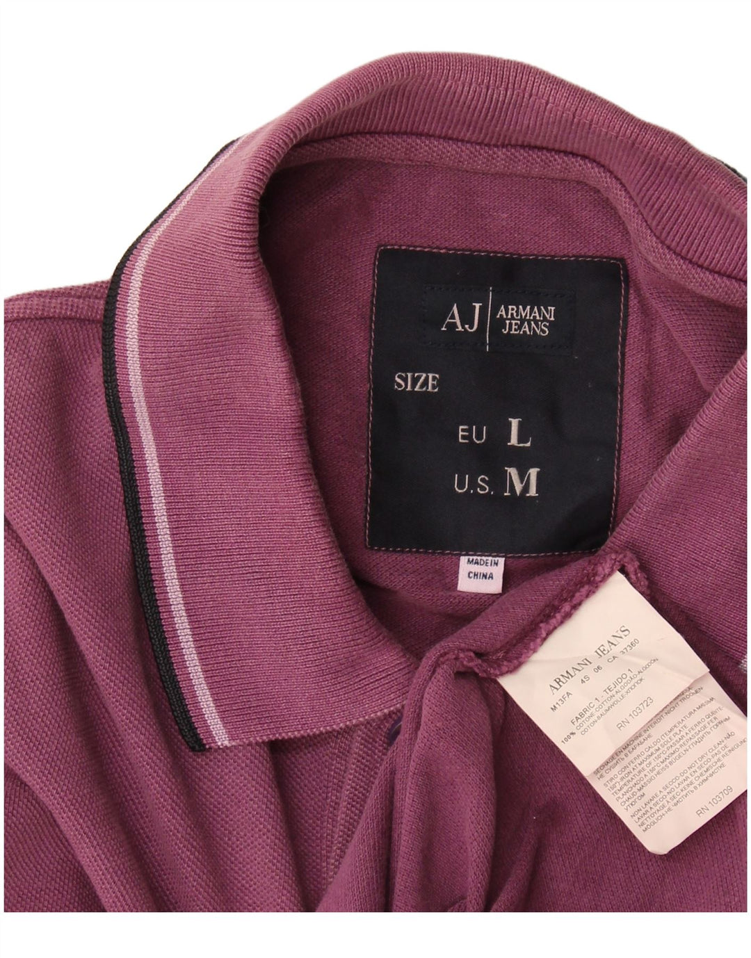 Camisa polo masculina Armani Jeans médio marrom algodão