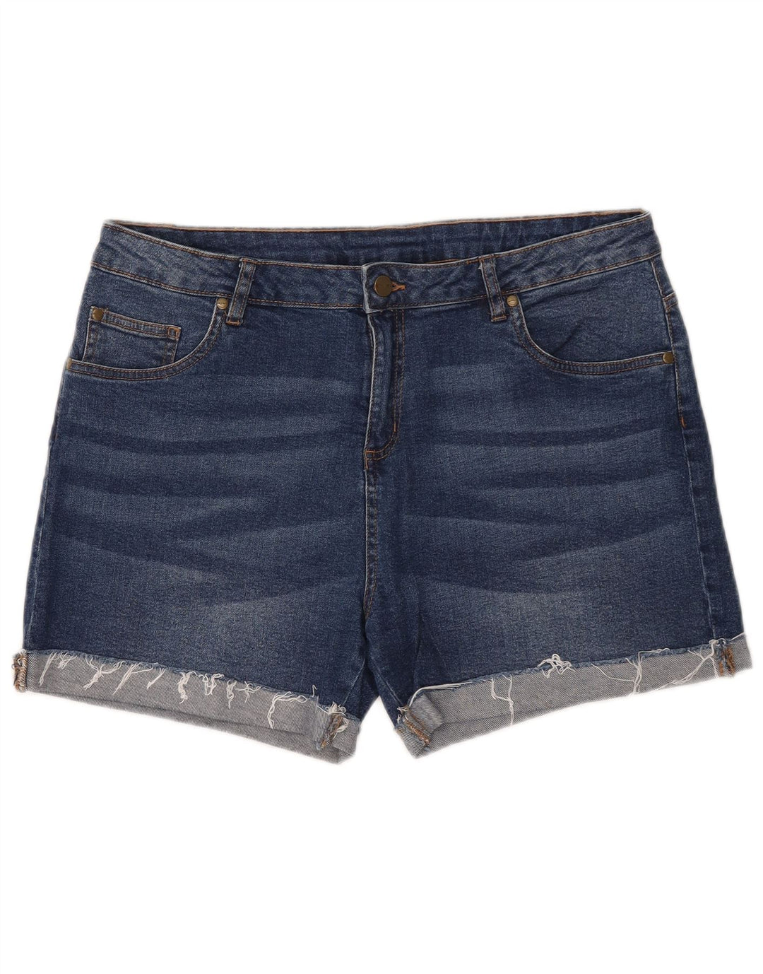ANIMAL Shorts jeans feminino Reino Unido 16 grande W34 algodão azul