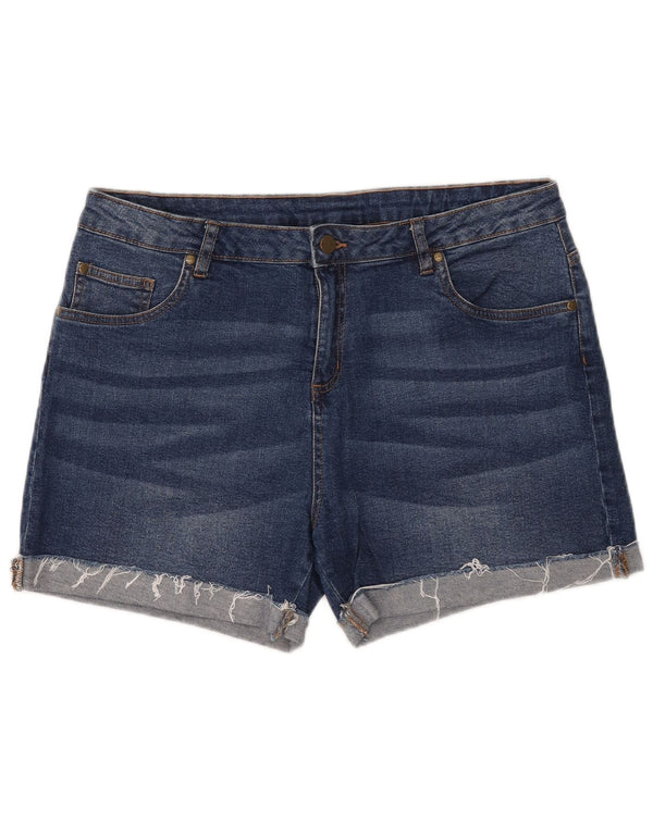 ANIMAL Shorts jeans feminino Reino Unido 16 grande W34 algodão azul