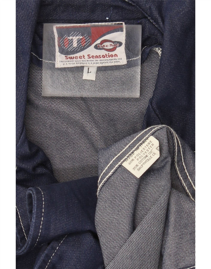 Take Two Mens Pea Coat UK 40 Grande Poliéster Azul Marinho