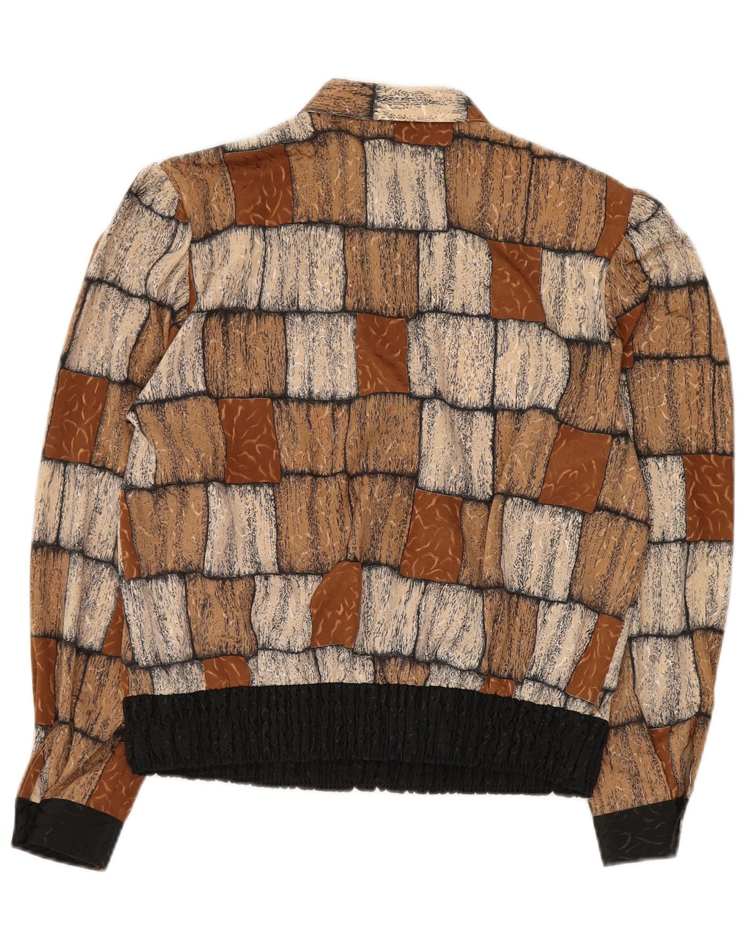 Blusa feminina FRANKENWALDER EU 42 grande patchwork marrom poliéster